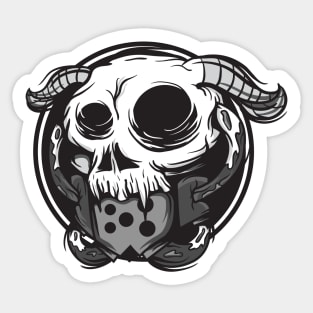 Cow Skull Art Sticker